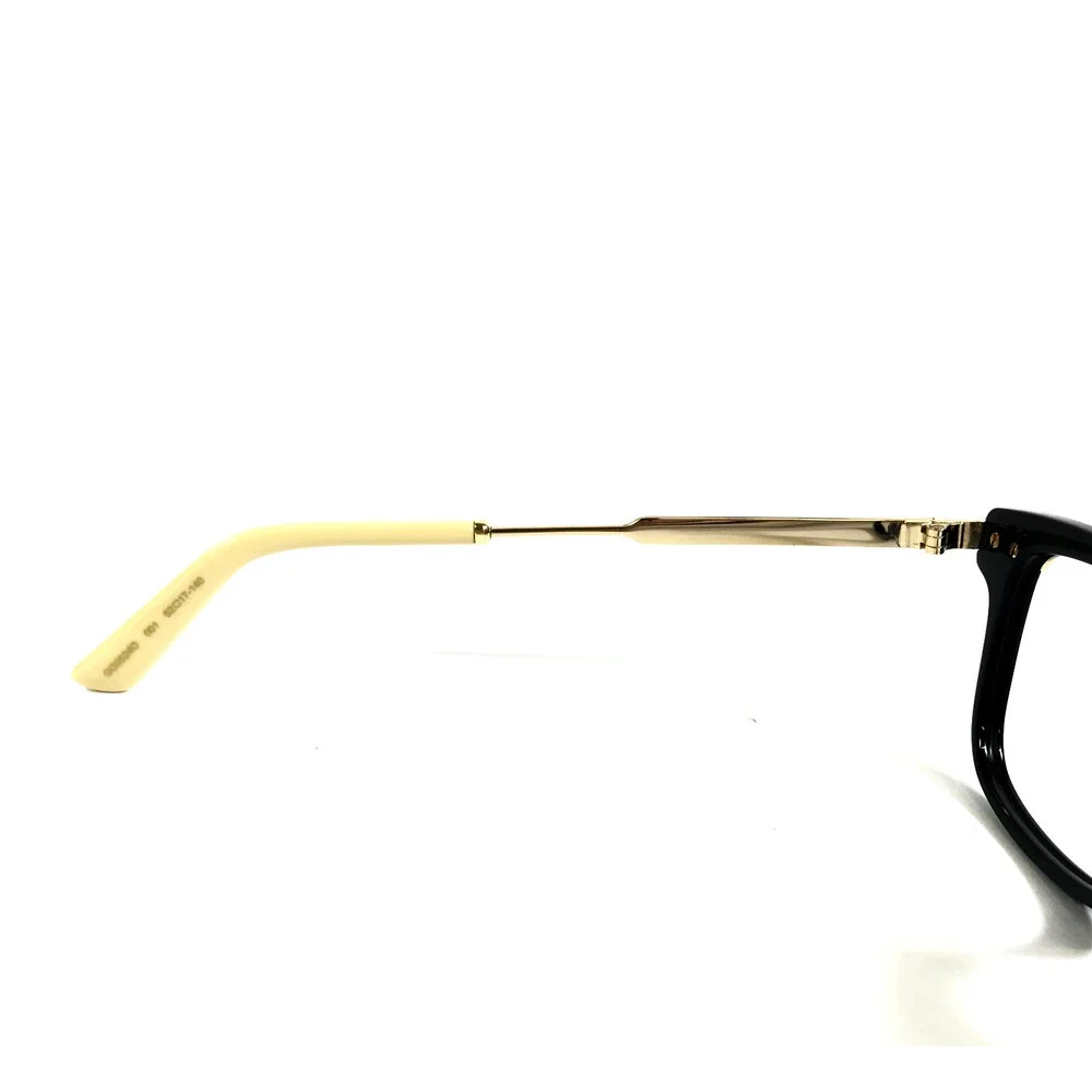 Gucci Eyeglasses Frames GG0524O 001 Black Gold Red Green Striped 52-17-140
